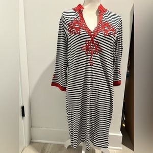 Gretchen Scott nautical theme shift dress. Large